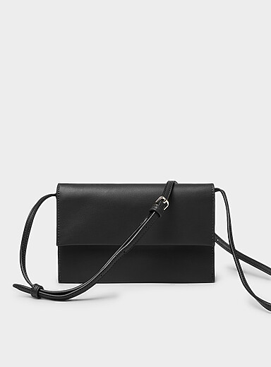 Crossbody rectangular folding wallet