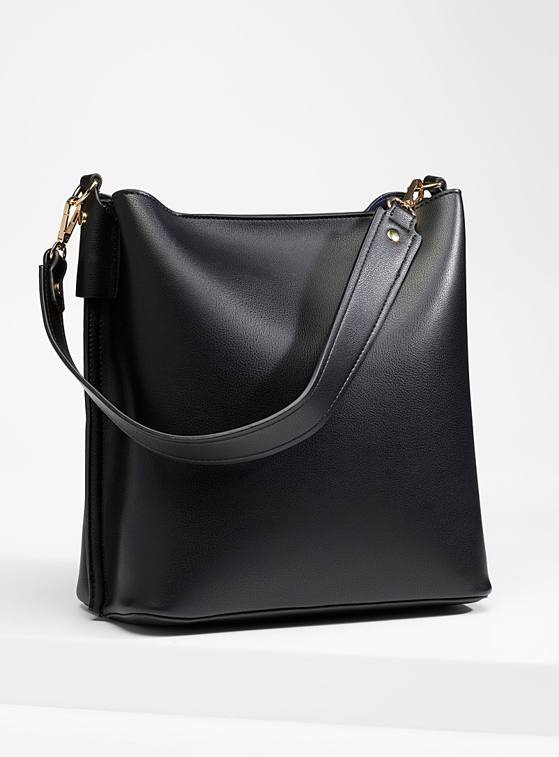 Simons: Le sac seau porté épaule Noir pour femme