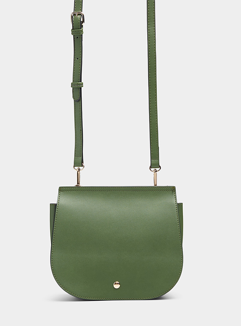 Simons: Le sac équestre minimaliste Vert pour femme