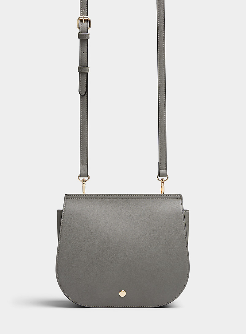 Simons Grey Minimalist messenger bag for women