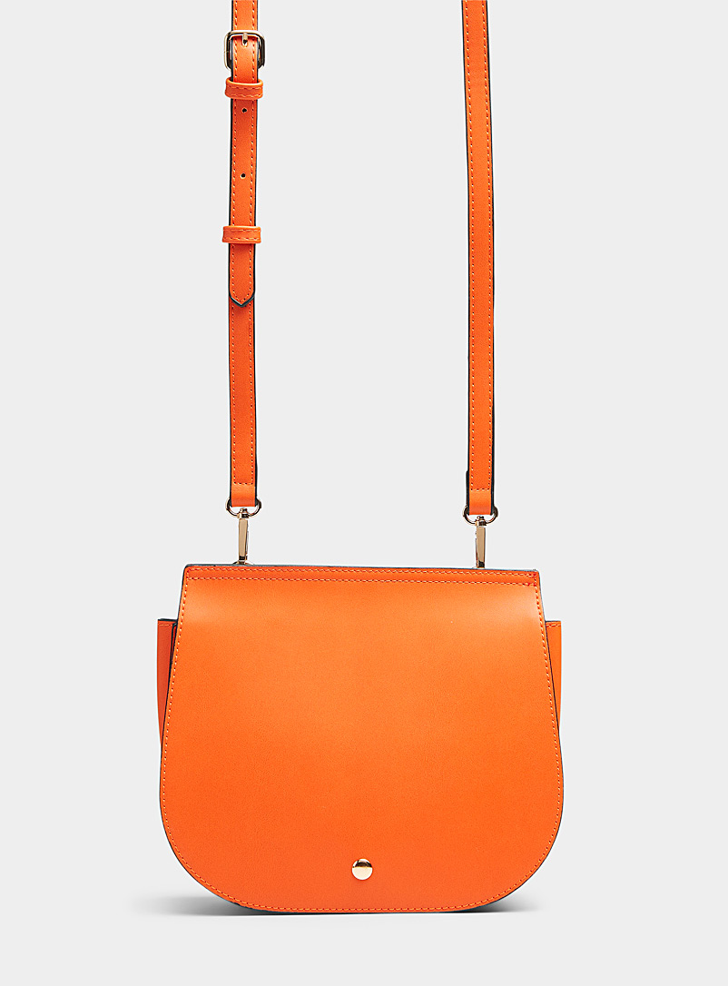 Simons Orange Minimalist messenger bag for women