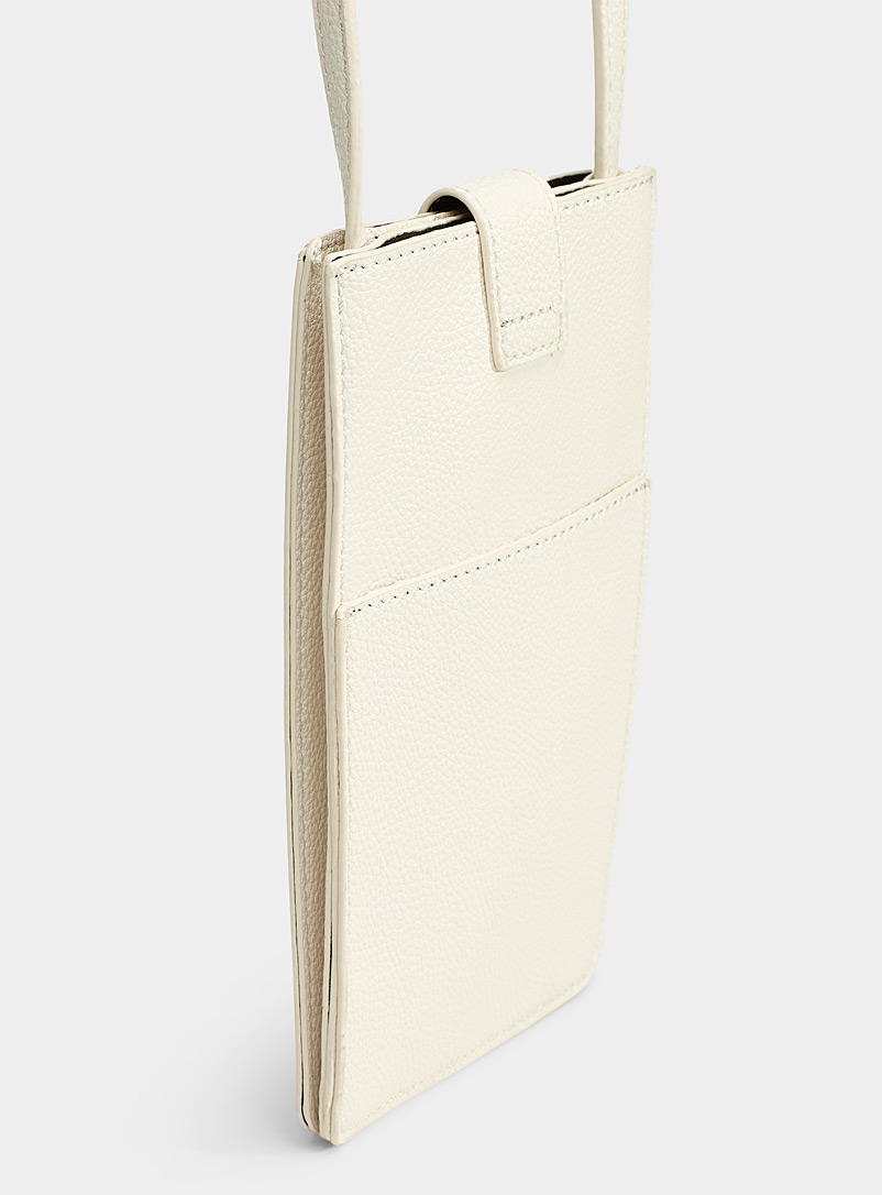 Simons Cream Beige Ultra-thin phone pouch for women