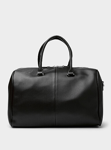 Small leather duffle bag