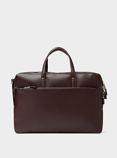 Spacious leather briefcase