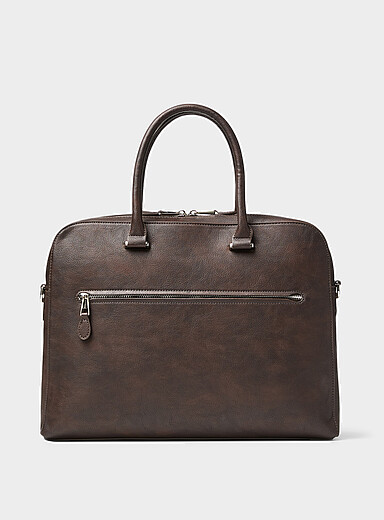 Minimalist faux-leather briefcase