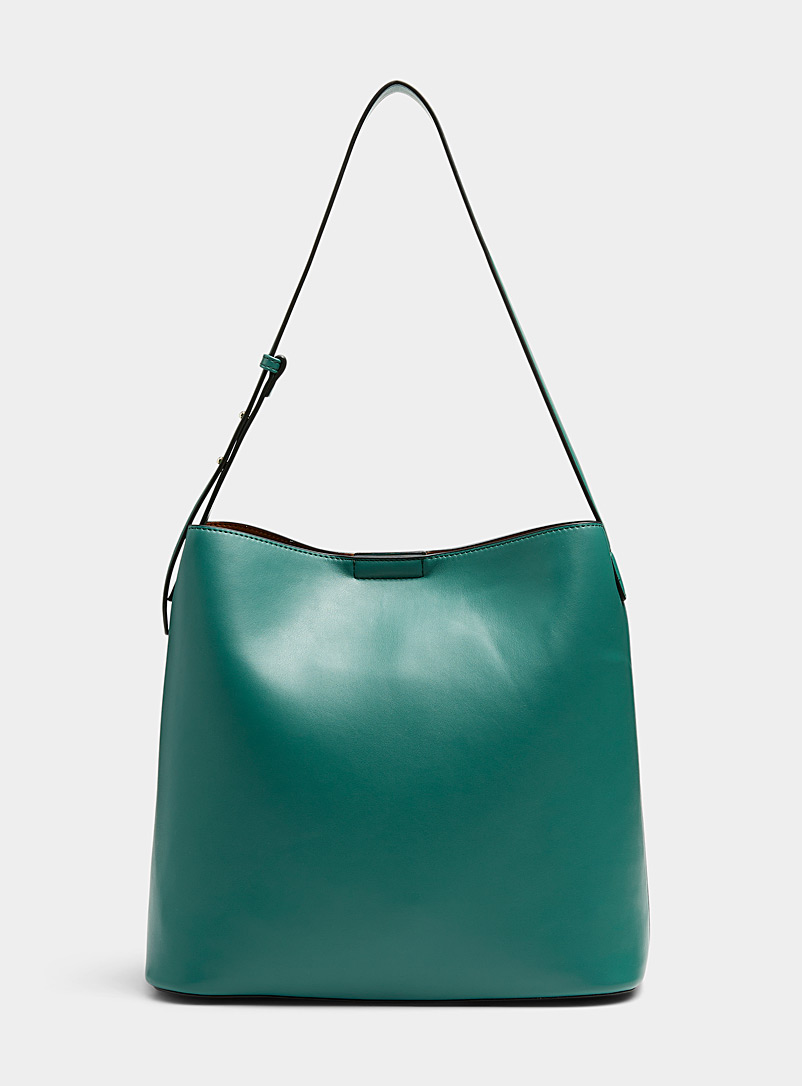 Simons Teal Smooth square tote for women