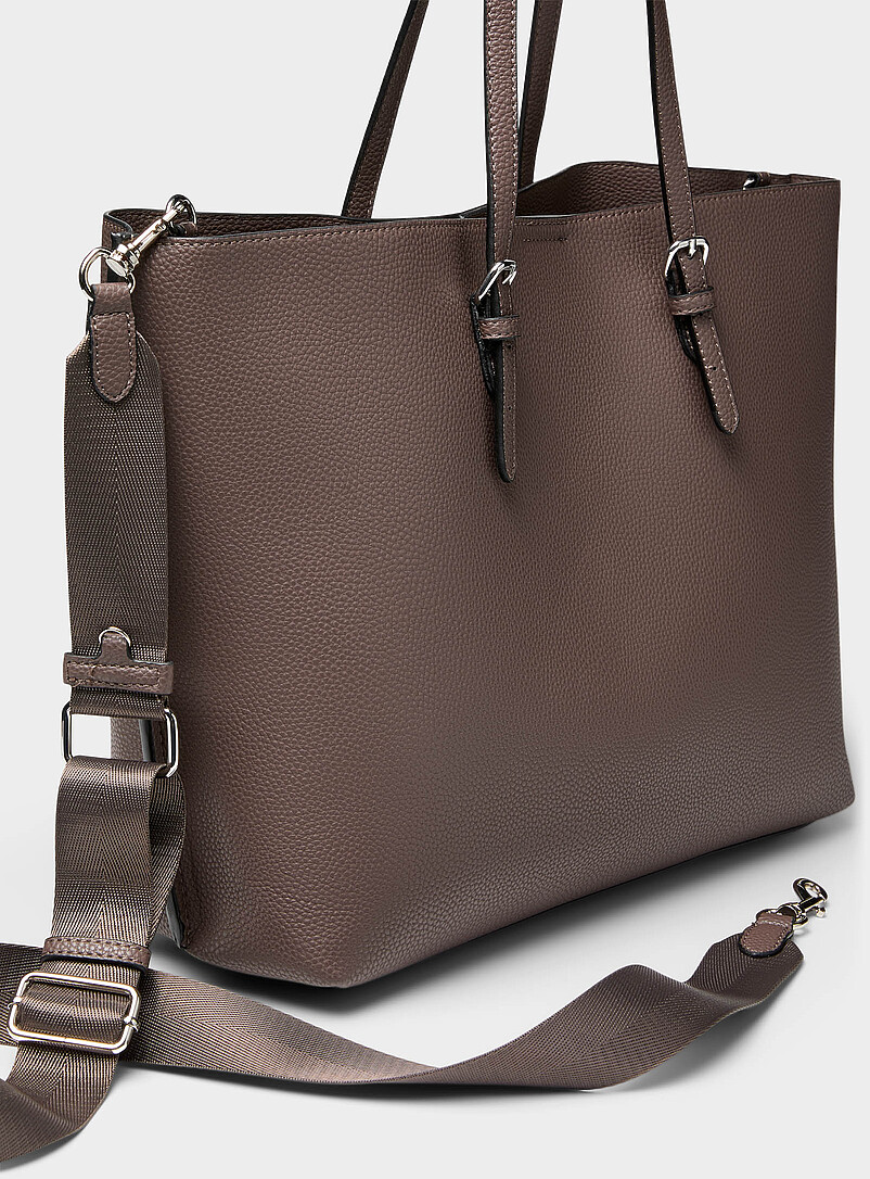 Large minimalist work tote bag With suitcase loop | Simons | Shop