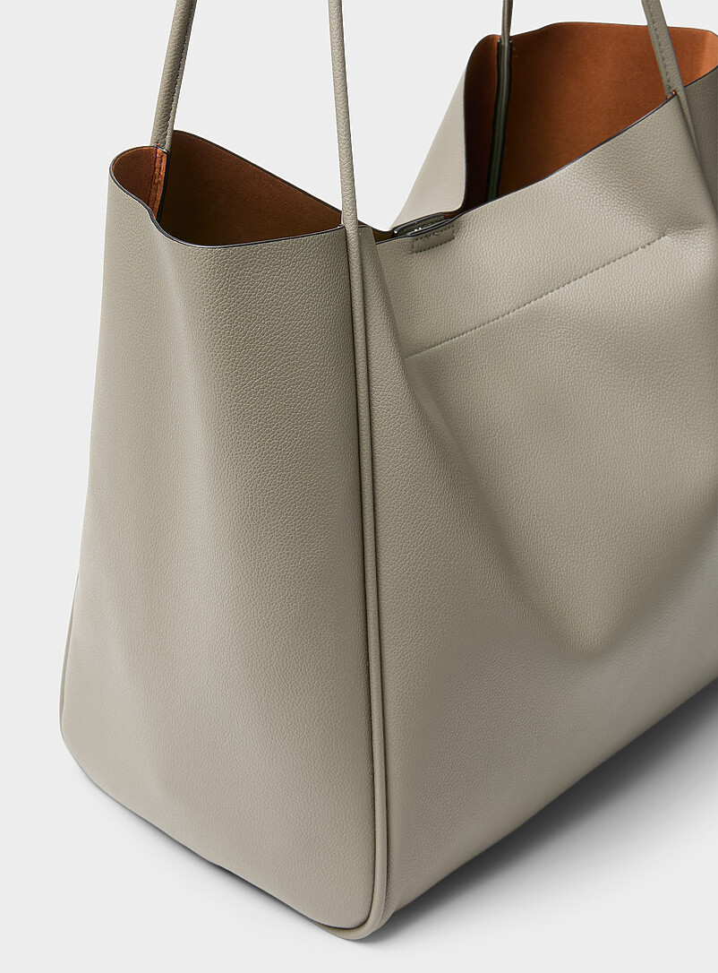 Simons: Le fourre-tout carr&eacute; souple Beige pour femme