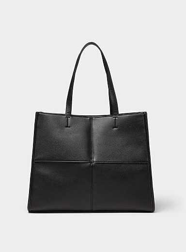 Le fourre-tout utilitaire faux cuir grenu