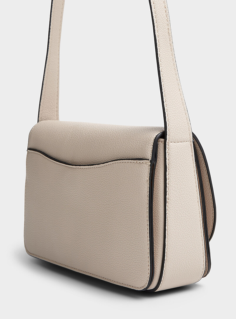 Simons Taupe Structured crossbody bag for women