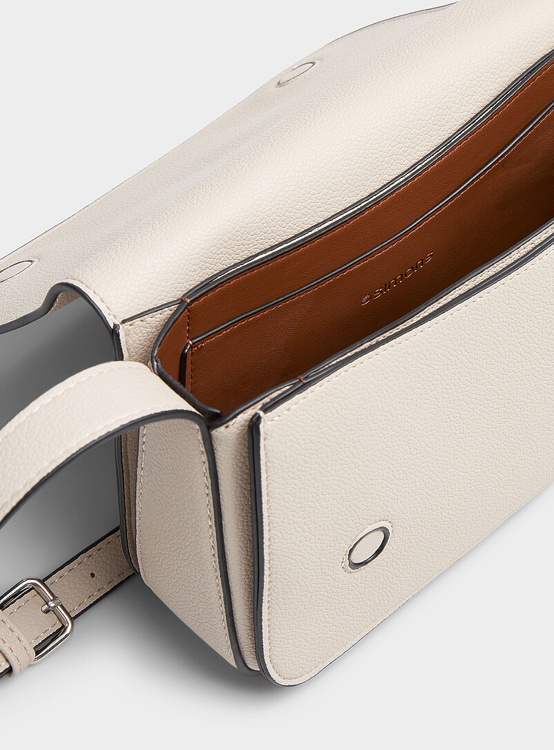 Simons Taupe Structured crossbody bag for women
