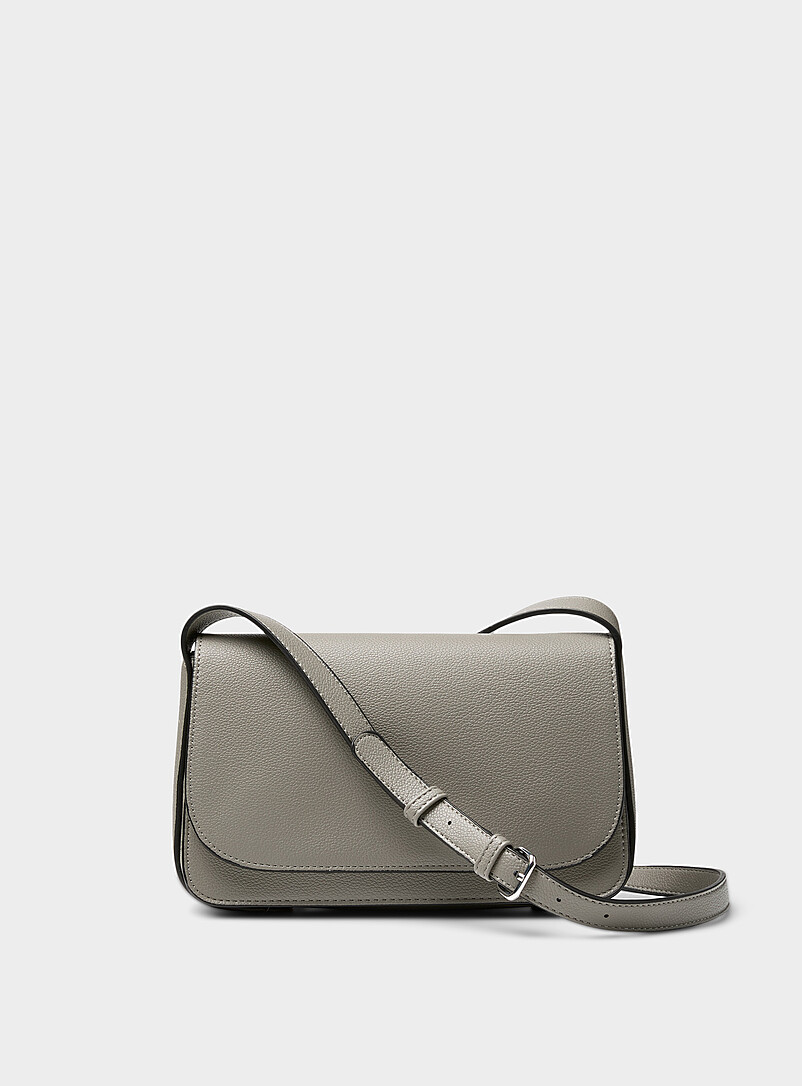 Simons Taupe Structured crossbody bag for women
