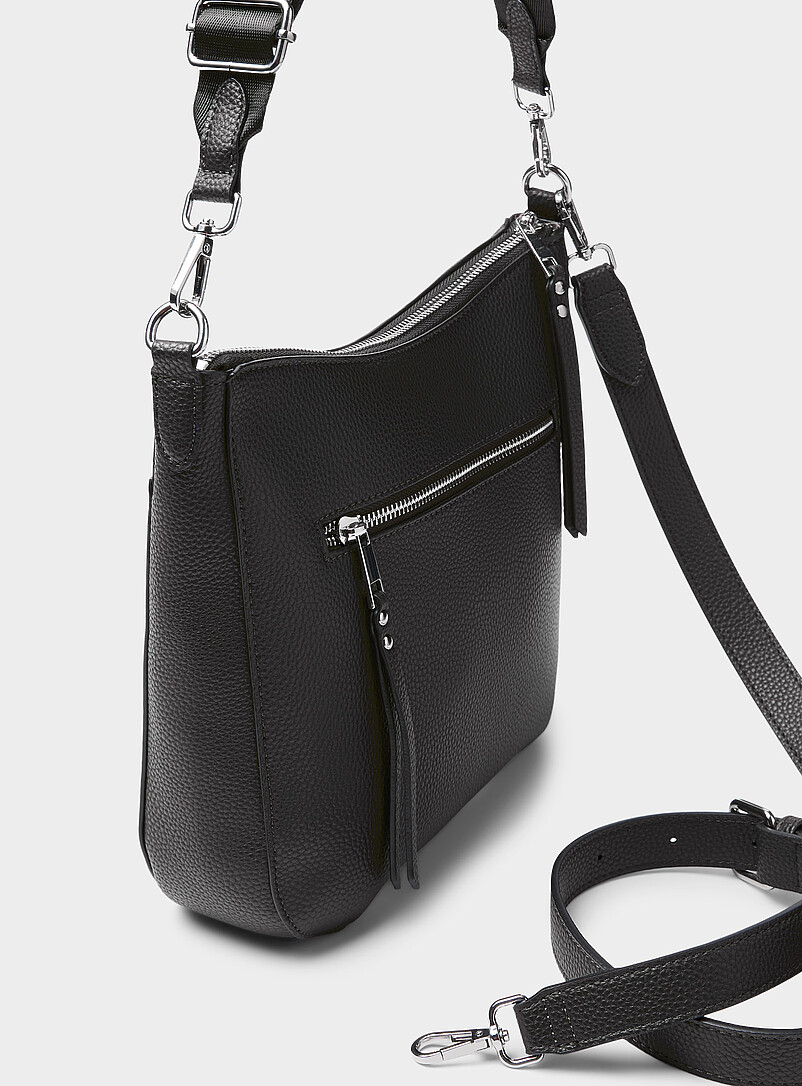 Simons: Le sac bandouli&egrave;re d&eacute;tails m&eacute;talliques Bleu marine - Bleu nuit pour femme