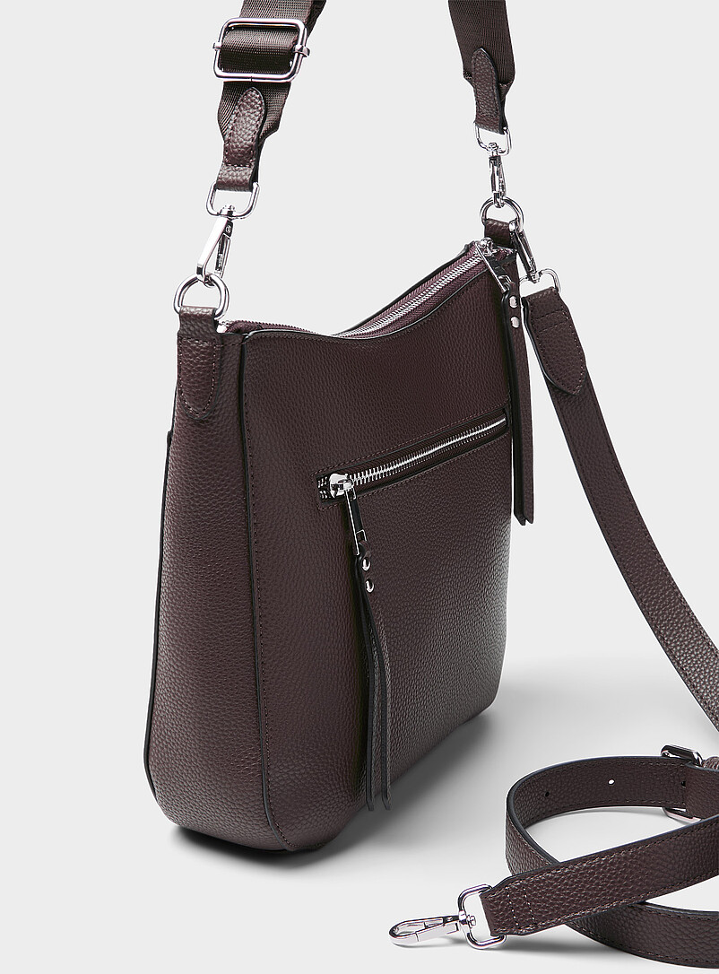 Simons Hazelnut Metallic detail crossbody bag for women