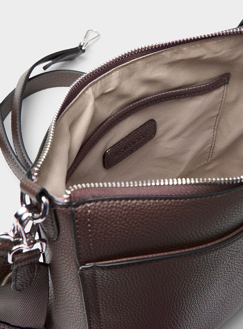Simons Hazelnut Metallic detail crossbody bag for women