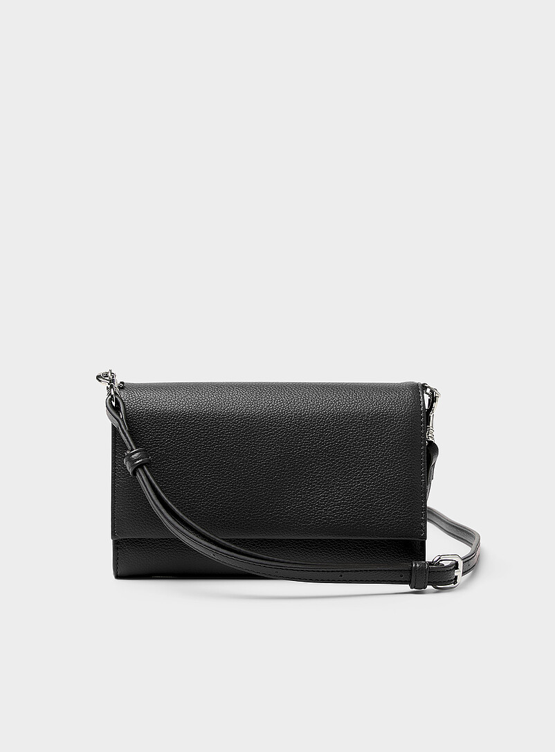 Crossbody Pebbled Bifold Wallet
