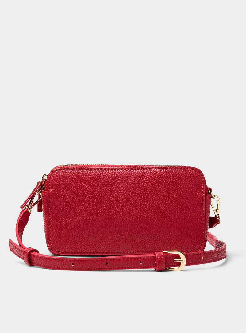 Double-Compartment Minimalist Crossbody Bag