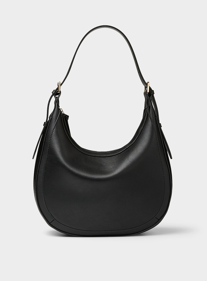 Solid rounded hobo bag product image (primary)