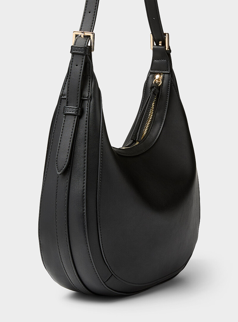 Solid rounded hobo bag product image 2