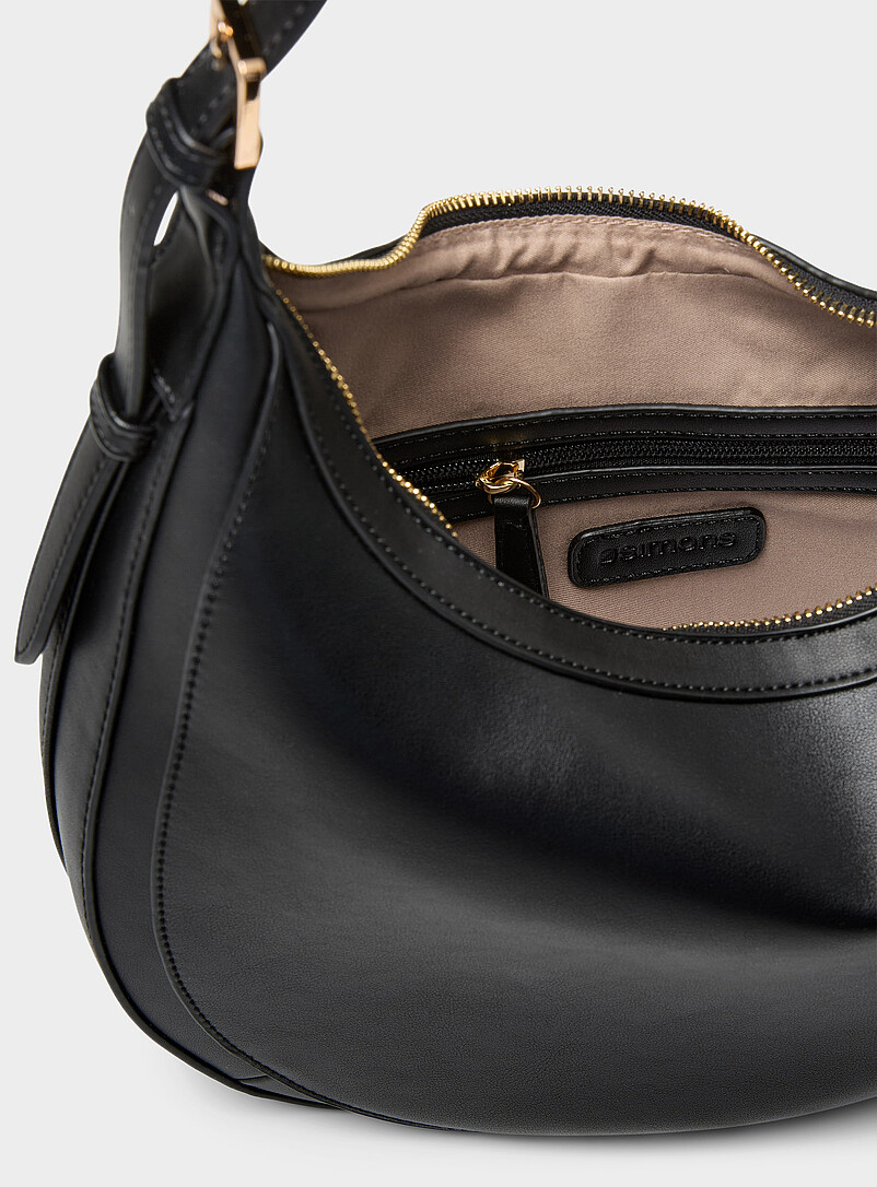 Solid rounded hobo bag product image 3