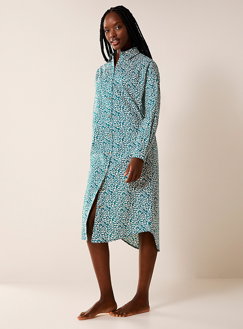 Miiyu Teal Colourful pattern nightshirt for women