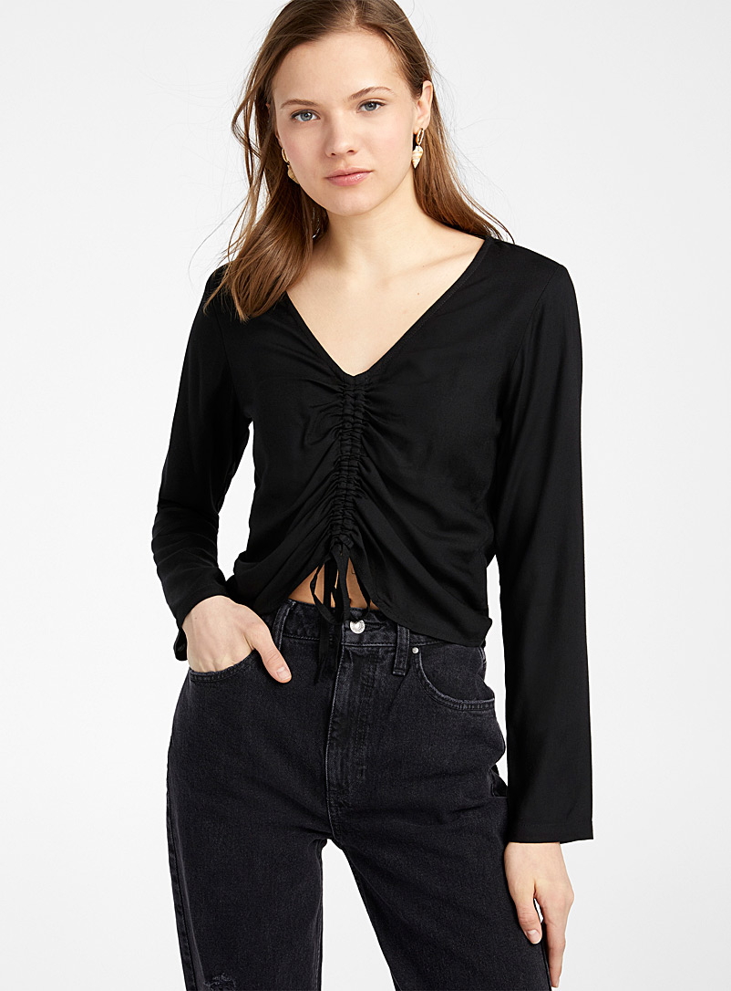 Blouse Urbain-Décontracté Froncé