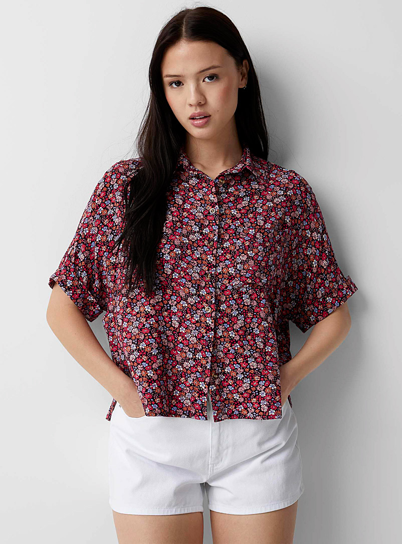 Twik Assorted Printed square shirt for women
