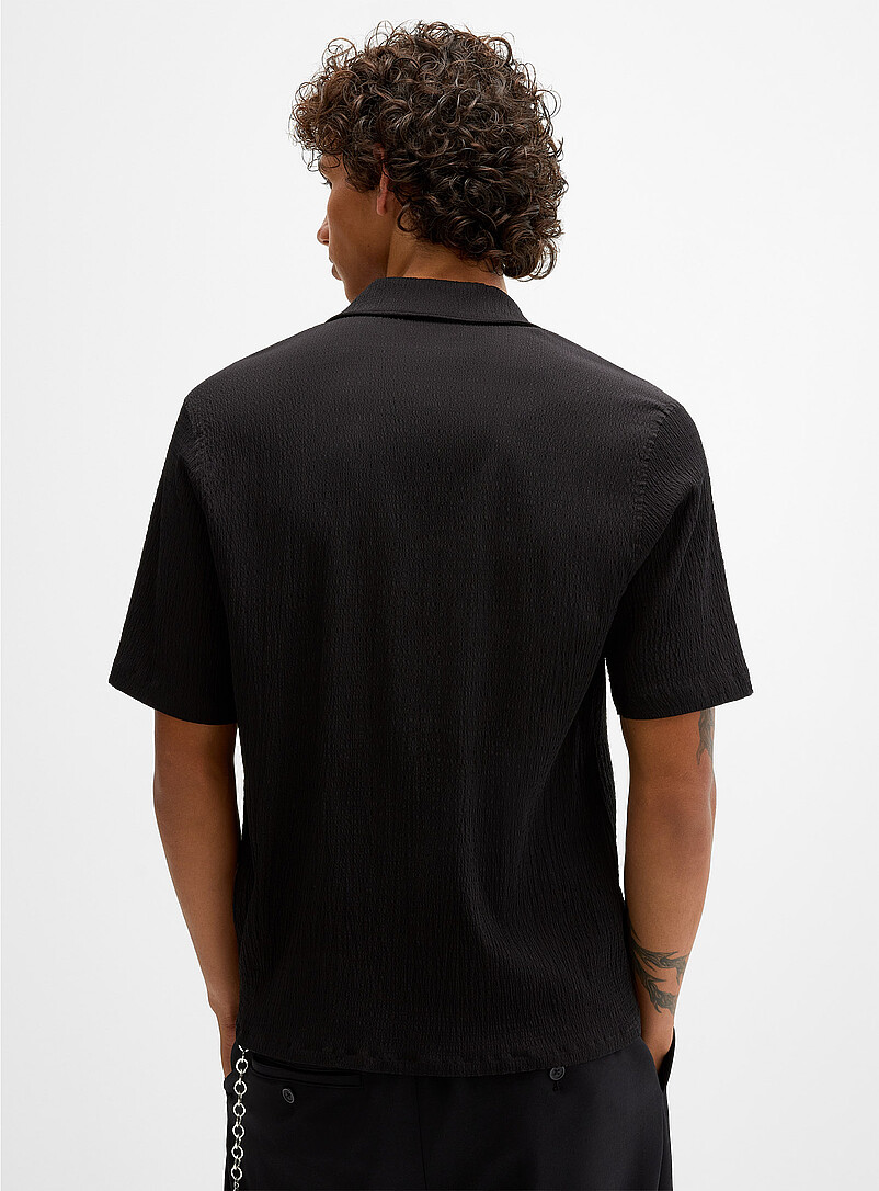 Djab: La chemise cabana froiss&eacute;e unie Blanc pour homme