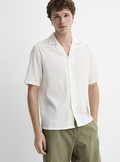 La chemise cabana froiss&eacute;e unie