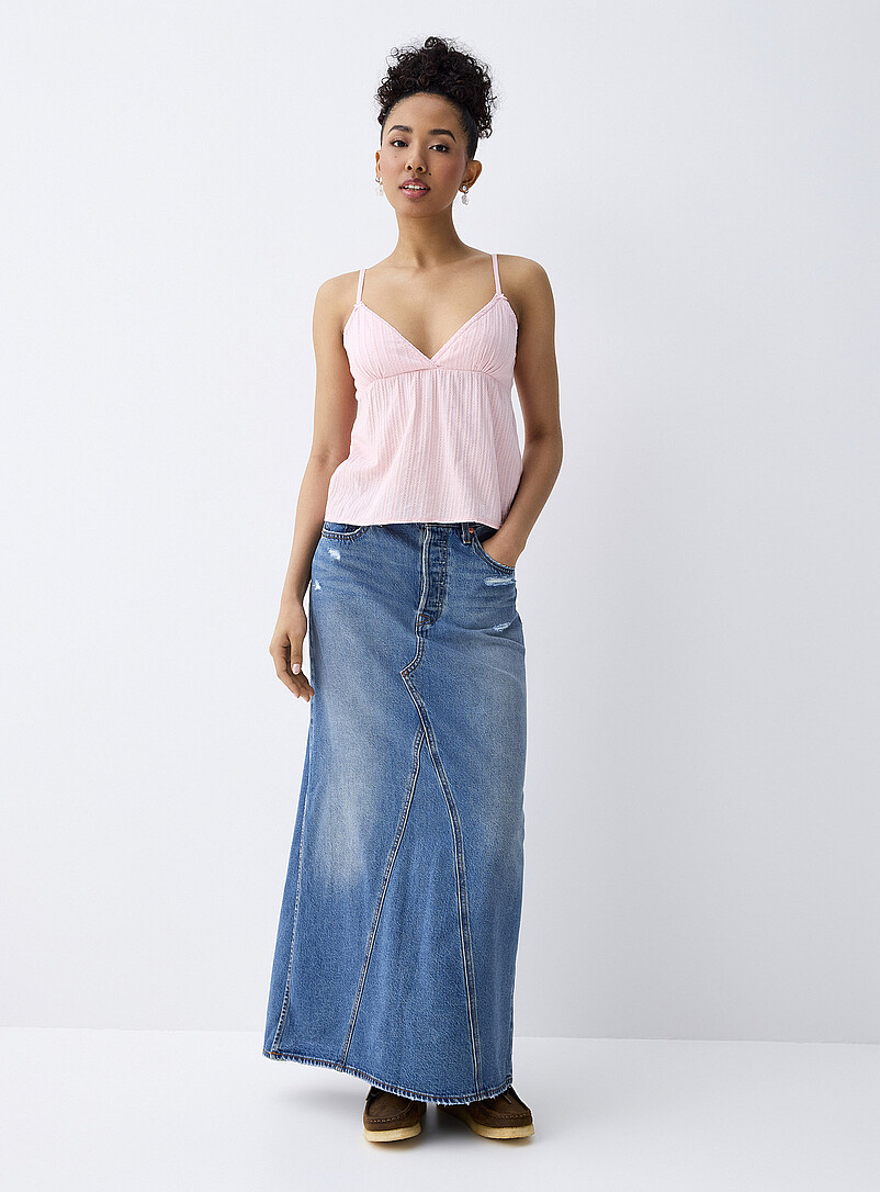 Twik Dusky Pink Broderie anglaise and bows cami for women
