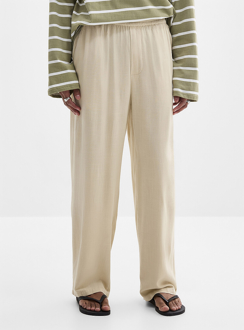 Djab Sand Linen-viscose easy pant <b>Loose fit</b> for men