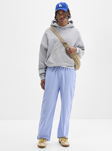 Djab Baby blue Pyjama-stripe easy pant <b>Loose fit</b> for men