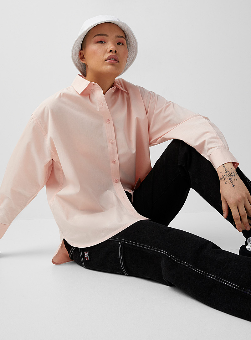Twik: La chemise ample popeline Vieux rose pour femme