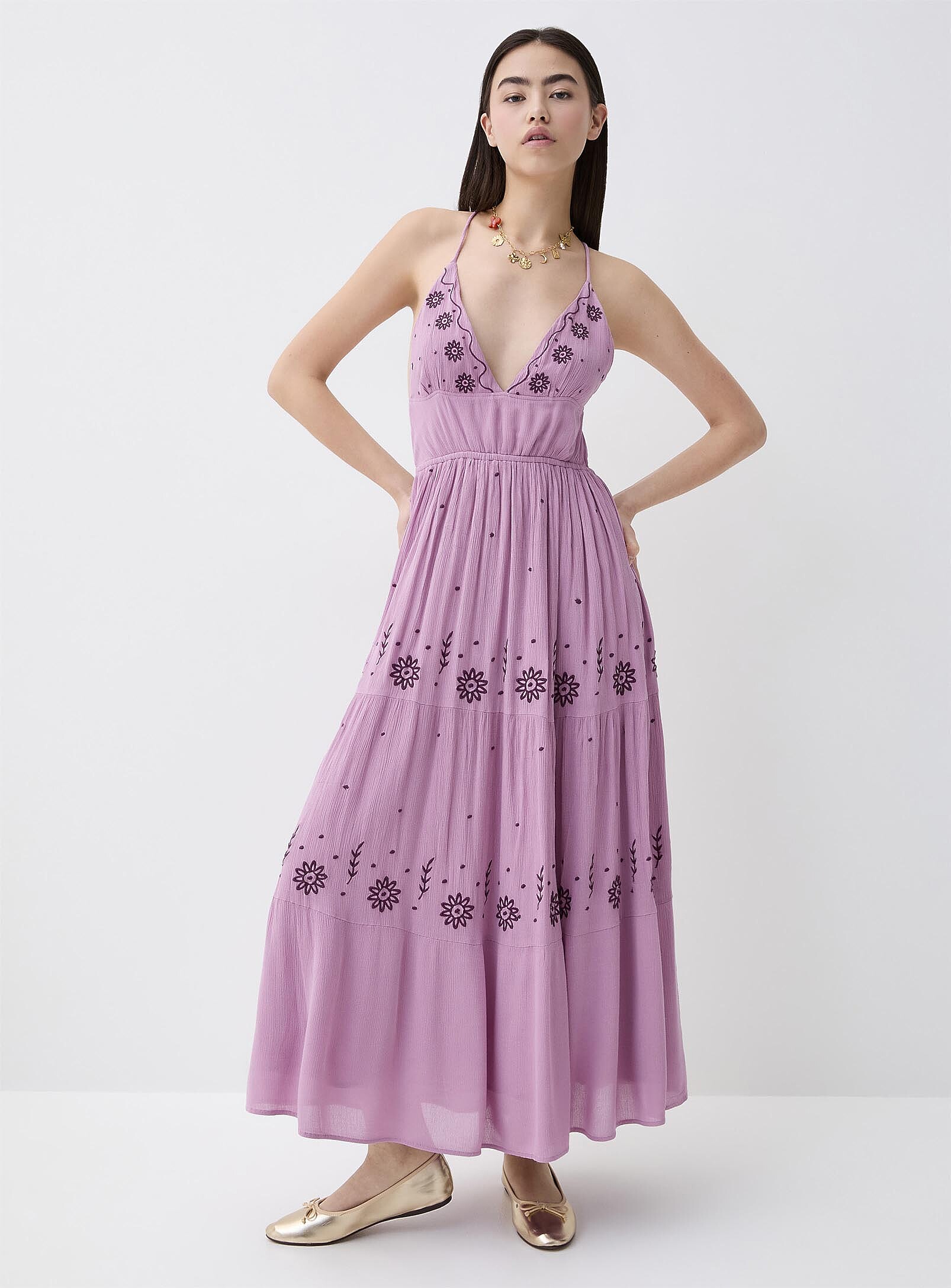Twik Flowers Peasant Dress In Lilacs | ModeSens Twik Flowers Peasant Dress In Lilacs | ModeSens