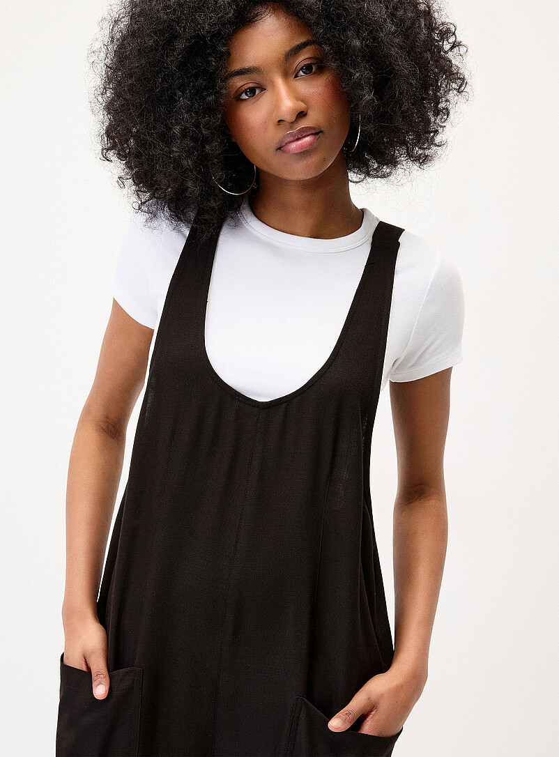 Linen-blend barrel-leg bodysuit product image 2