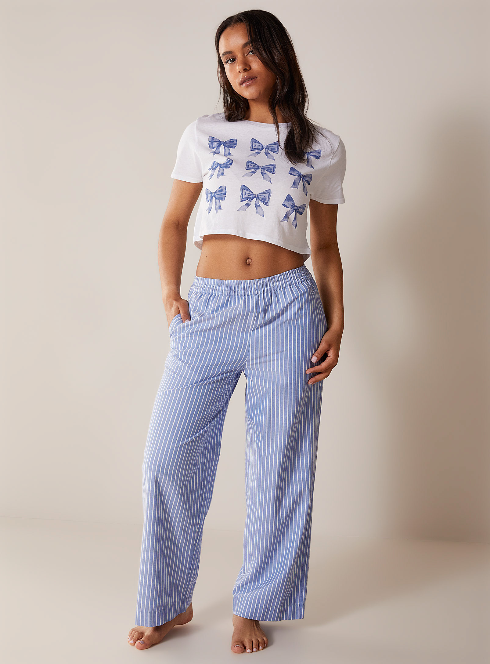 Miiyu X Twik Pop Colour Pattern Lounge Pant In Blue
