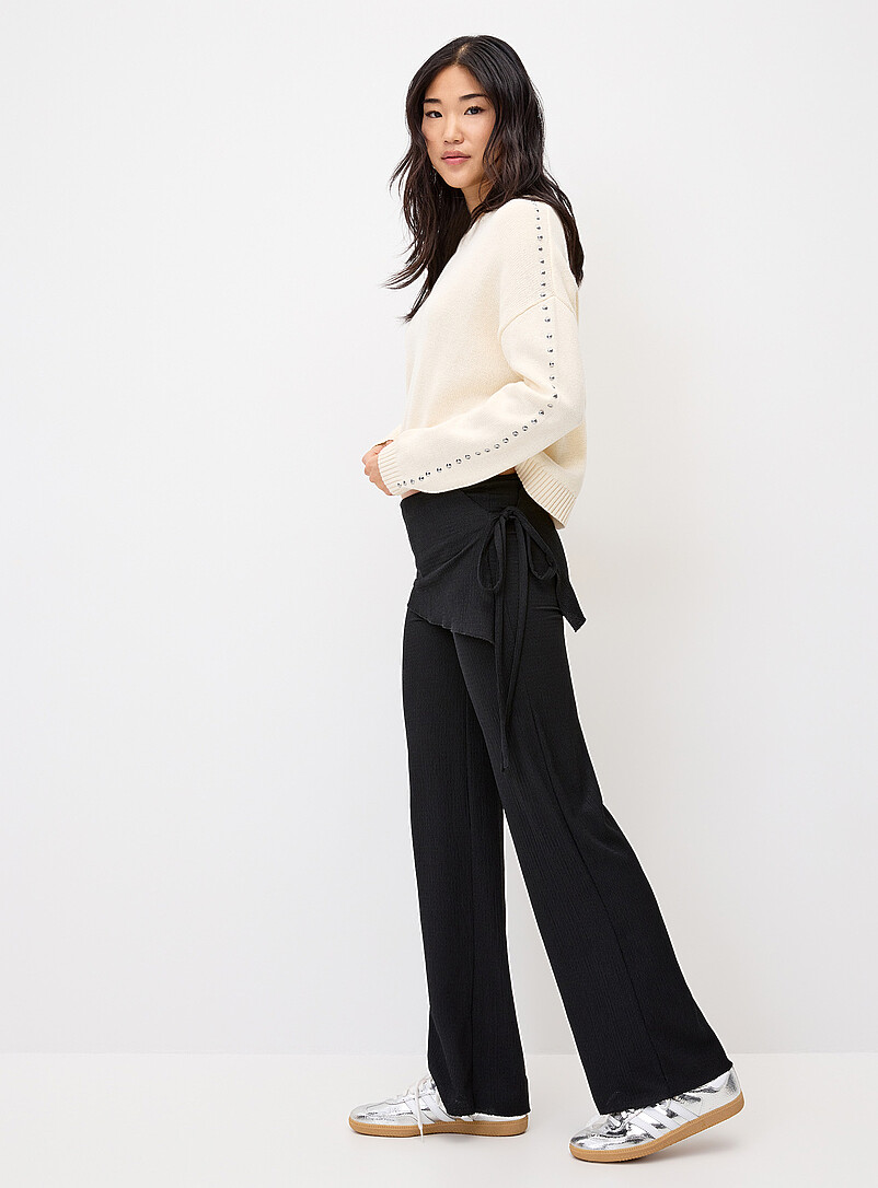 Crinkled Wraparound Pant