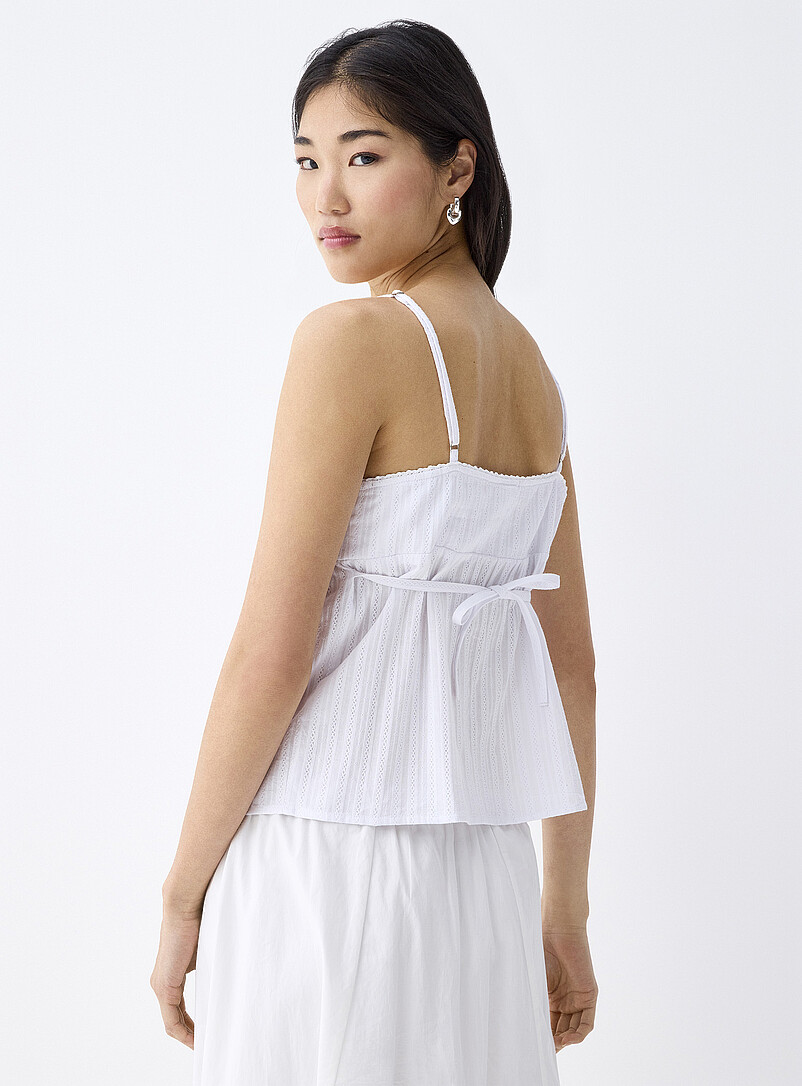 Broderie anglaise and bows cami product image 2