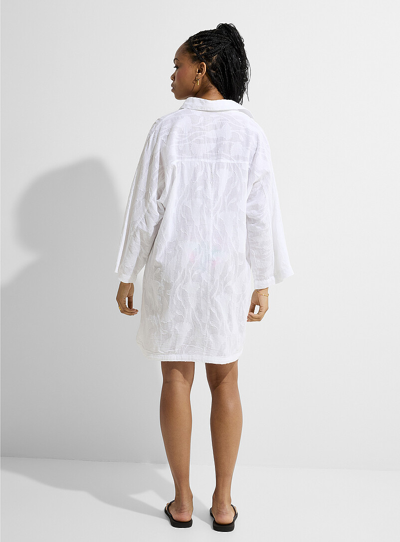 Devoré pattern 3/4-sleeve tunic product image 3