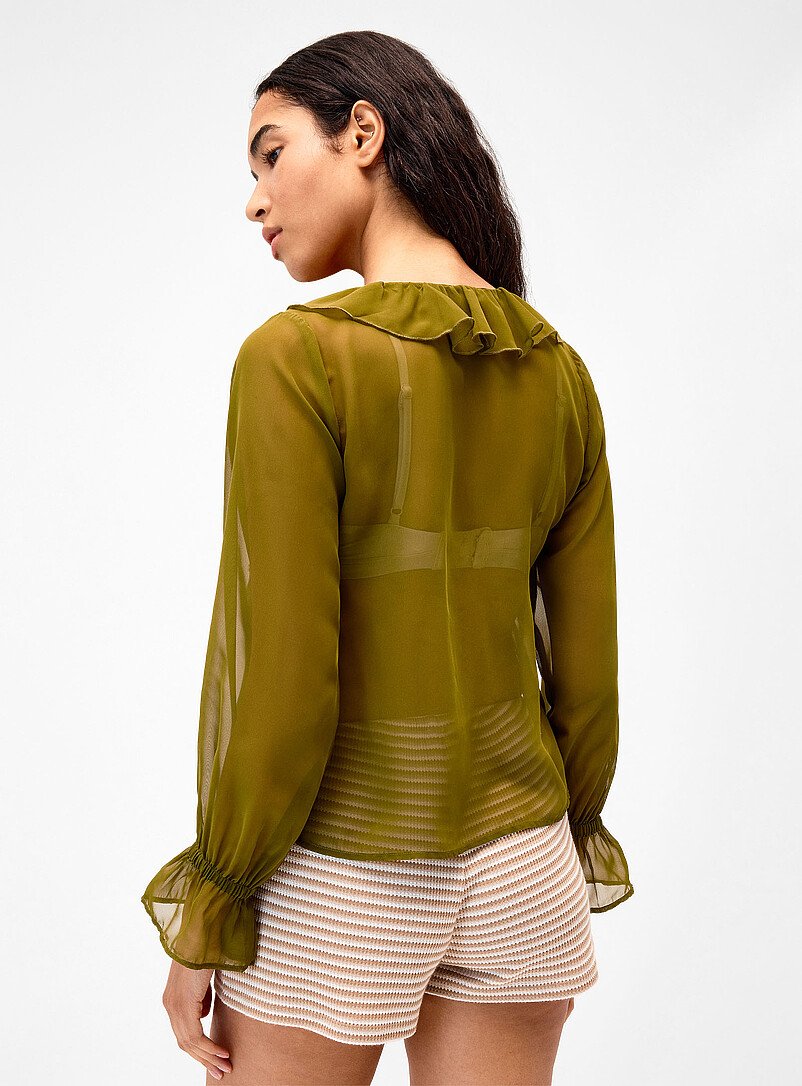 Ruffles sheer chiffon blouse product image 2