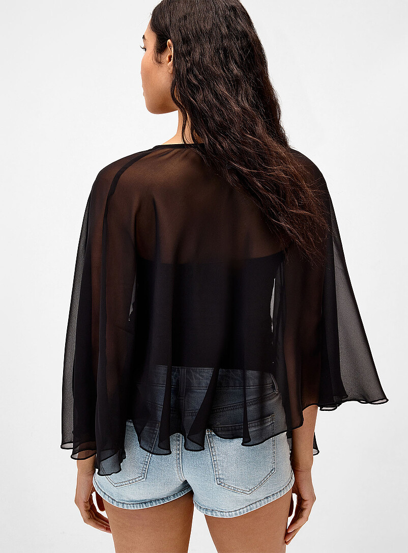 Sheer chiffon poncho product image 2