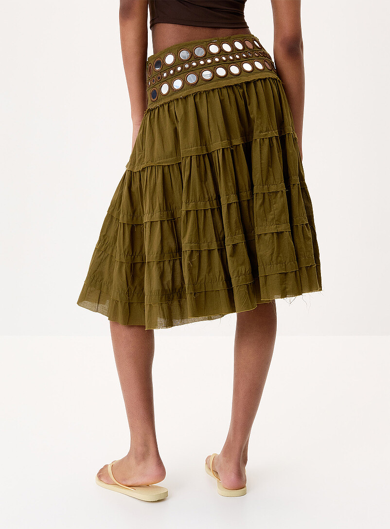 Mirror-waist midi skirt product image 3