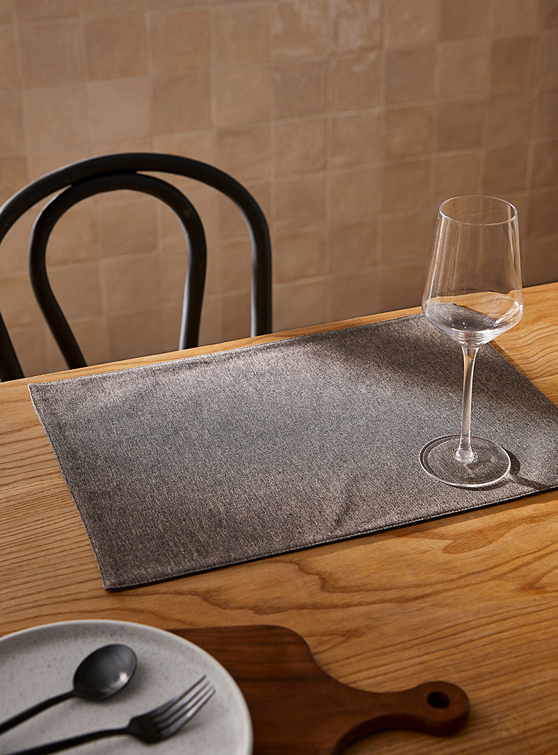 Simons Maison Dark Brown Heathered colour placemat