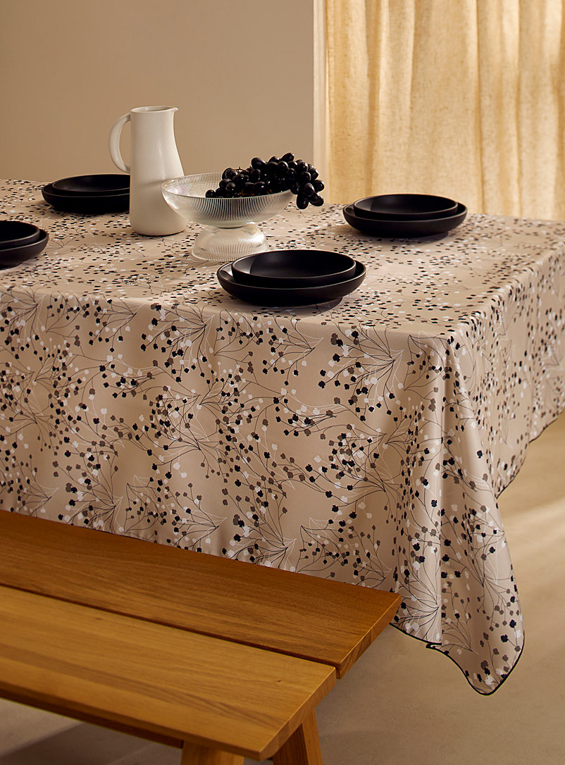 Simons Maison Assorted beige  Gypsophila flowers tablecloth