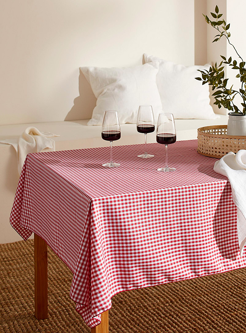 Simons Maison Patterned Red Red gingham tablecloth