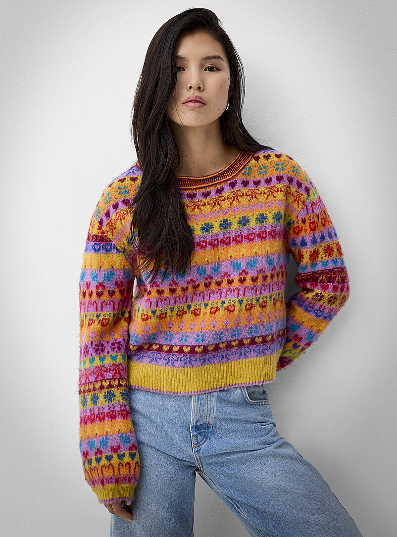 Striped & Patterned Sweaters for Women | Simons Canada