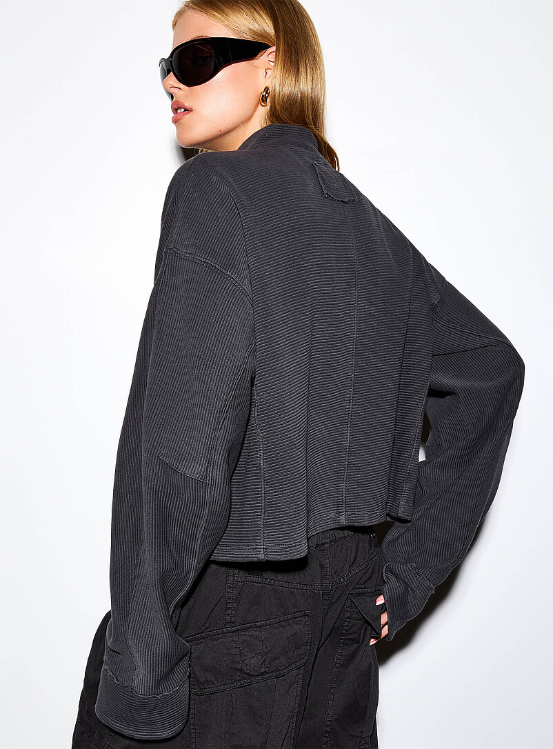 Ottoman jersey high roll neck sweatshirt product image 3
