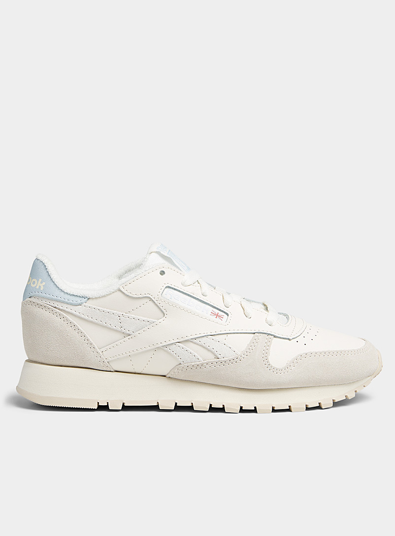 Reebok Classic Ivory White Classic Leather white and grey sneakers Women for women