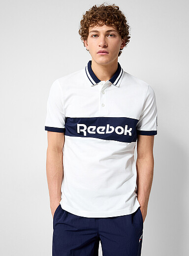 Retro logo band tennis polo