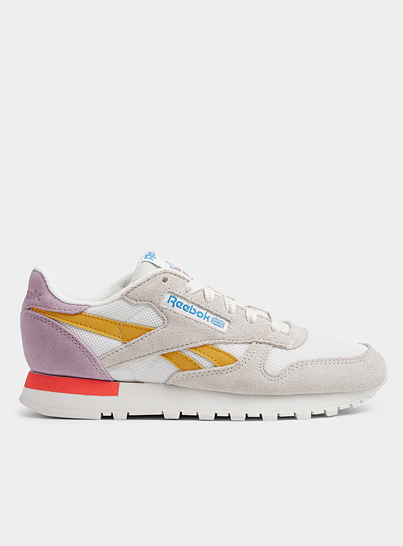 Reebok Classic Ivory White Chalk-ochre-lilac Classic Leather sneakers Women for women